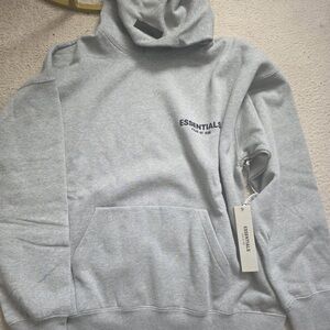 Essentials Light Gray Men's Hoodie